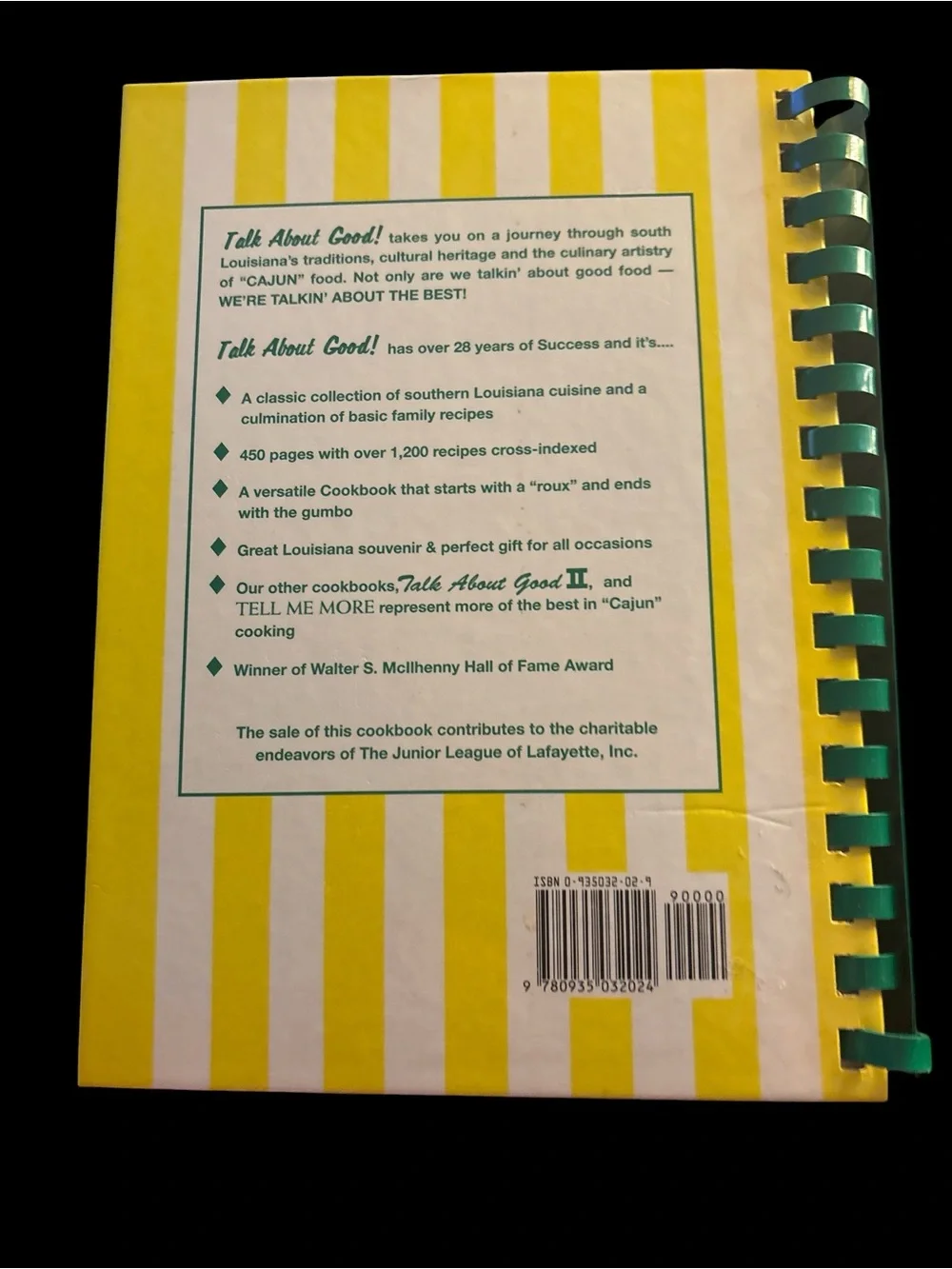 TALK ABOUT GOOD Junior league of Lafayette, Louisiana 1995 edition. EUC